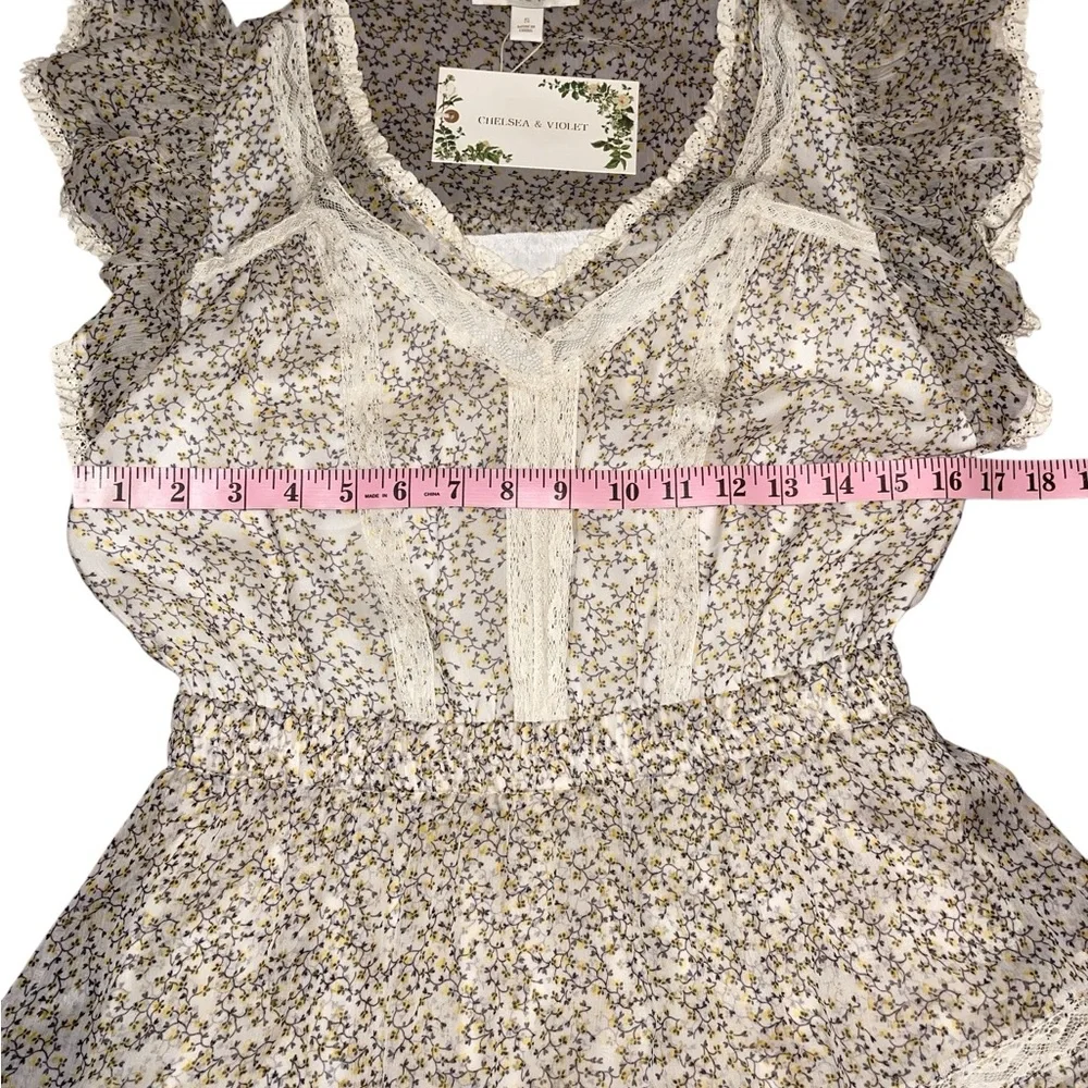 Chelsea & Violet Cream Floral Mini Dress - Picture 11 of 17